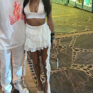 White Lace Two-Piece Set XS